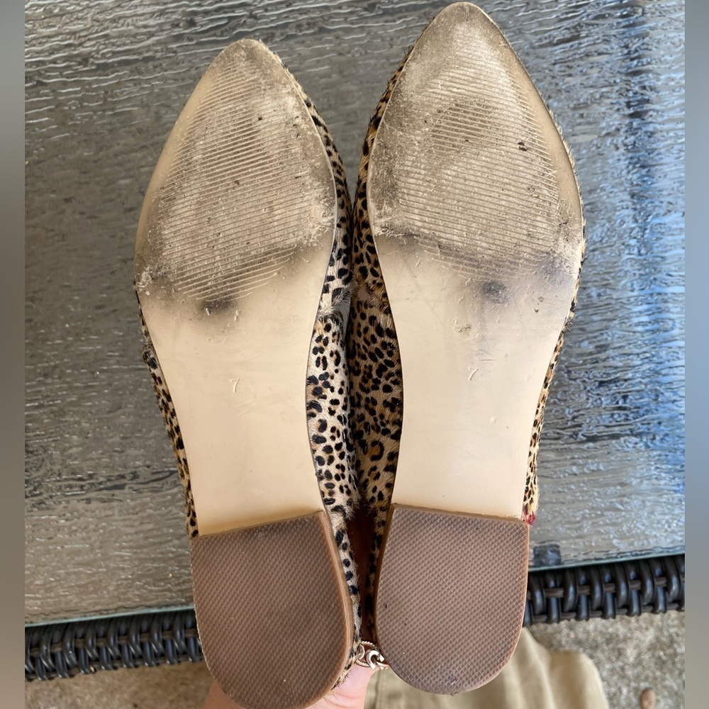 Matisse Leopard Print Leather and Calf Hair Mules Size 7 - Picture 7 of 7